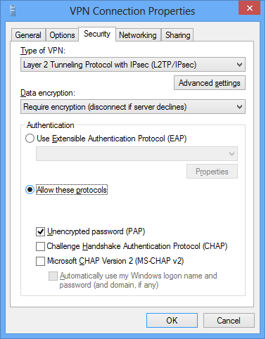 password for vpn on mac