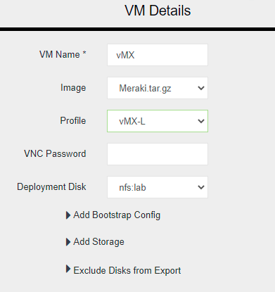 VMX Setup Guide For NFVIS - Cisco Meraki