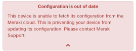 Configuration fetch issues for a device banner