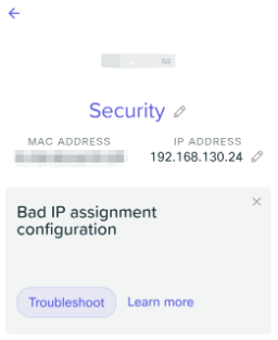 meraki switch bad ip assignment configuration