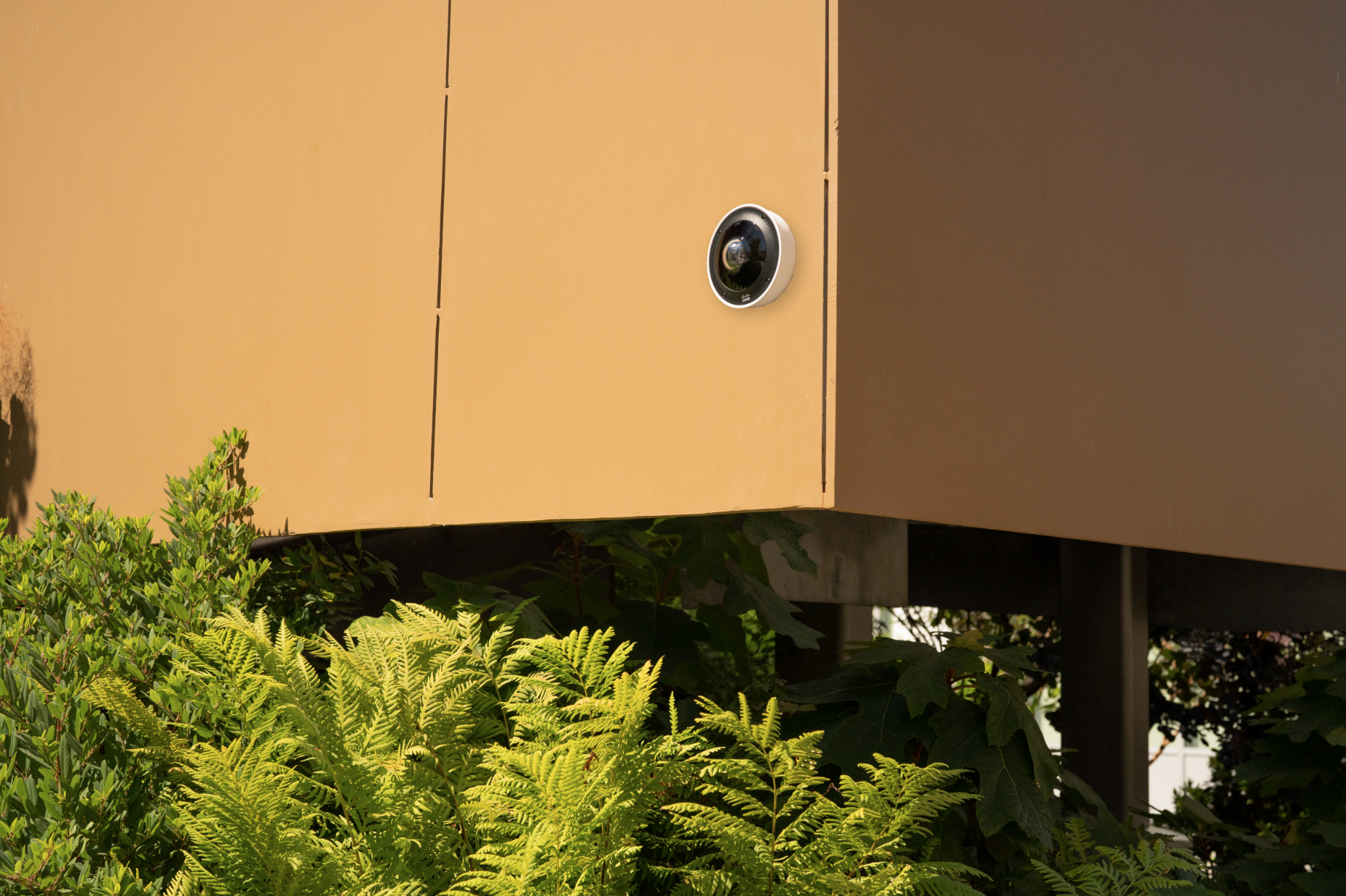 This image displays MV93X-HW: 360° fisheye lens outdoor camera.