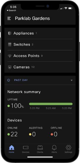 This image provides information on where to download the Meraki Mobile App for iOS and Android devices.