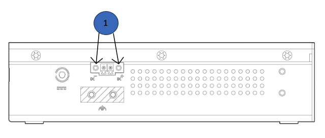MS130R - power connector position (highlighted)