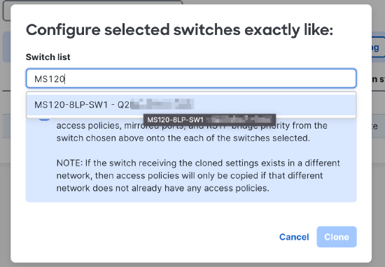 Select source switch in New Dashboard