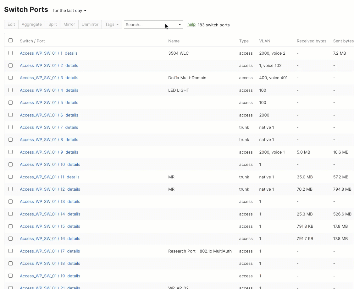 GIf exhibiting "multiple values" next to VLAN name.