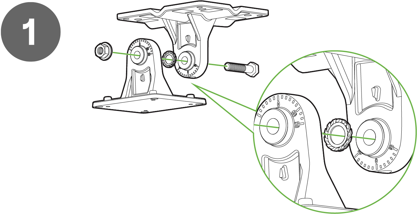 Image showing the assemblent of the mounting arm by connecting the mounting arm and the wall mounting flange