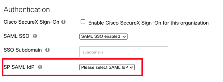 SP-initiated SAML IdP SSO subdomain configuration