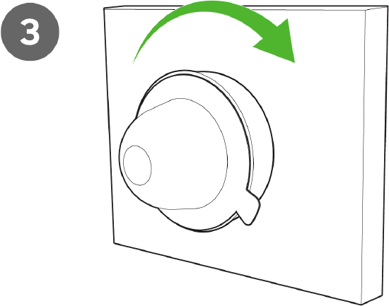 The image shows pressing the button on the MV13 camera while aligning it to the small base plate to engage the locking mechanism for secure installation.