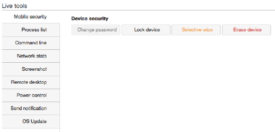 Device live tools, device security.