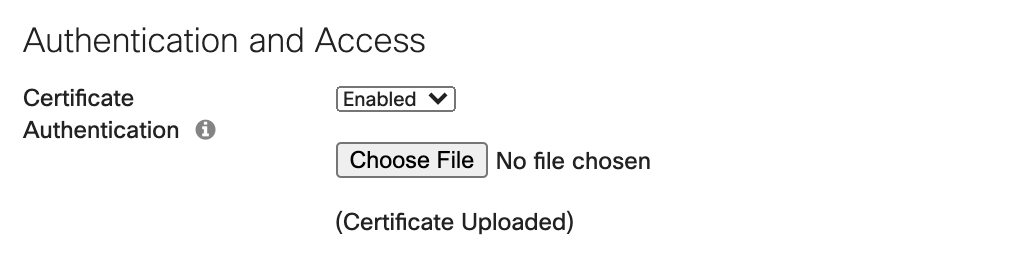 Authentication and access configuration.