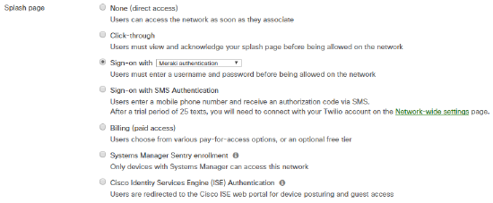 cisco meraki radius authentication