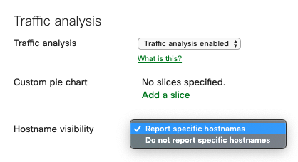 Hostname visibility options, report detailed hostnames, or not. 