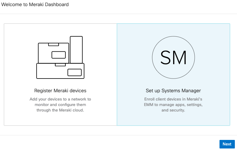 Welcome to Meraki Dashboard page