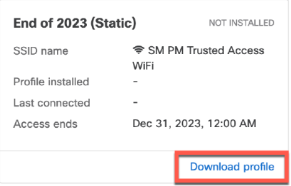 Navigate to the desired profile and select the 'Download Profile' button to proceed.