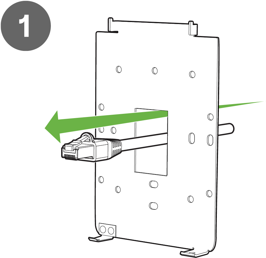 This image displays to secure the mount cradle to the junction box using the appropriate mounting hardware designed for your specific type of junction box.