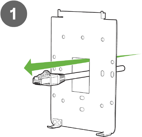 This image displays to secure the mount cradle to the junction box using the appropriate mounting hardware designed for your specific type of junction box.