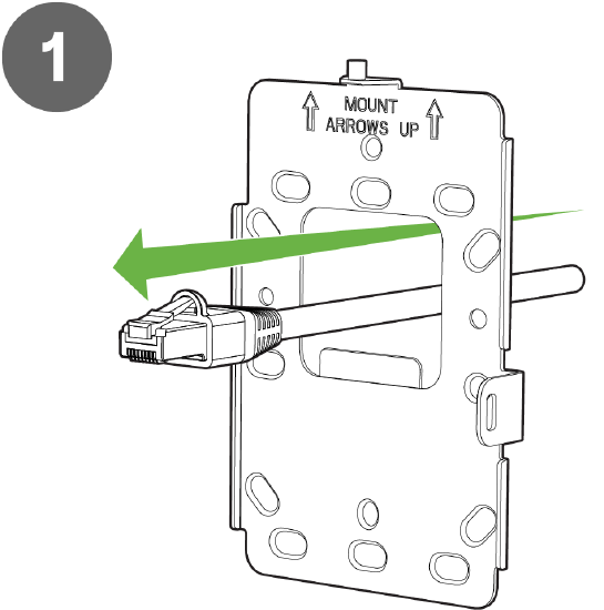 This image displays to secure the mount cradle to the junction box using mounting hardware suitable for your specific type of junction box.