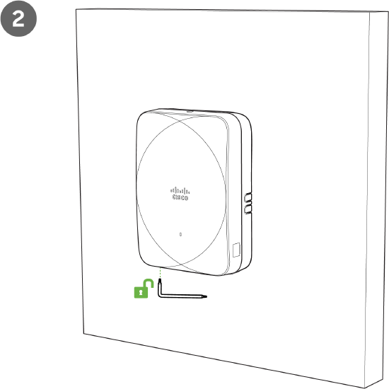 This image displays to remove the security screw securing the CW9172H to the cradle's bottom tab to release it from the mount cradle.