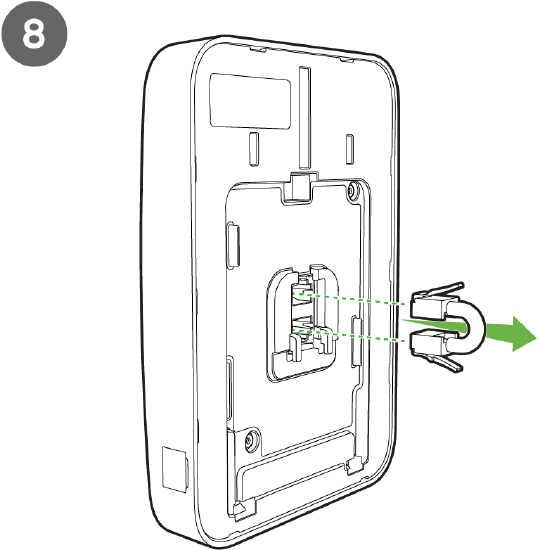 This image displays to disconnect the pass-through jumper cable from the Ethernet port and jumper port.