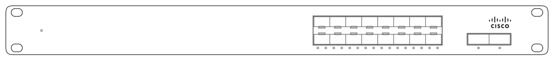 This is an image of an MS425-16 Series front panel.