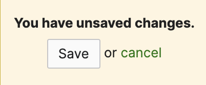 Save changes option