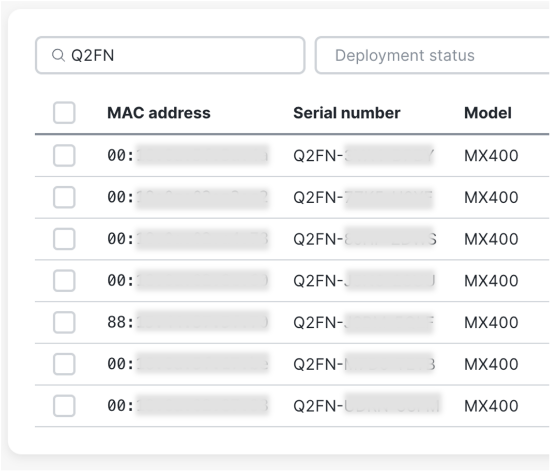 Organization Inventory, searching by serial number