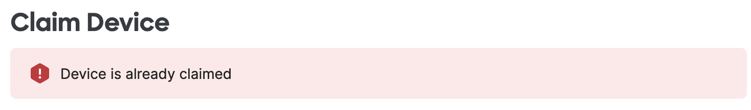 Error: Device is already claimed.