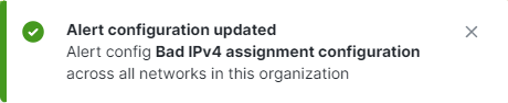 Alert Configuration updated