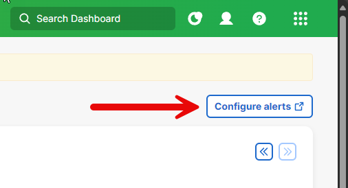 Configure Alerts ボタン