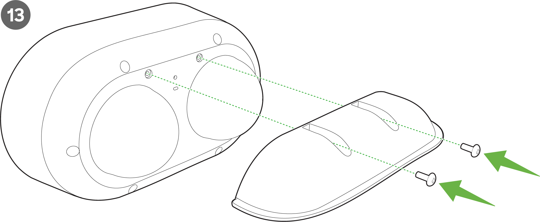 Image depicting the replacement of desiccant packets in the MV84X camera assembly.