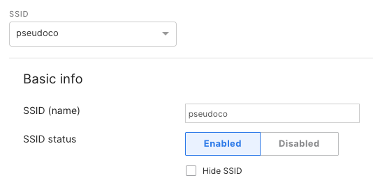 CAM - SSID - pseudoco