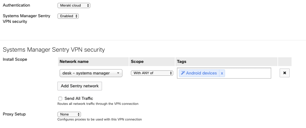 Systems Manager Sentry VPN Security