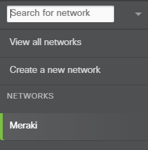 Network selection tab