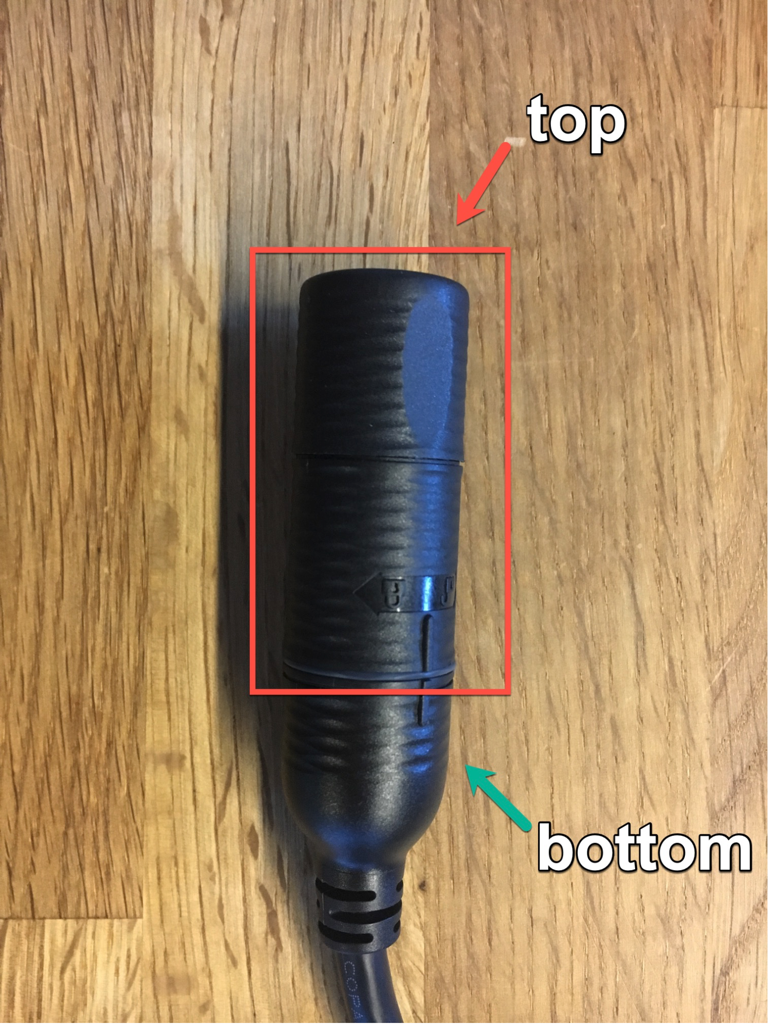 Diagram showing the section labeled 'top,' where the four main pre-assembled pieces are located for the next steps in assembly.